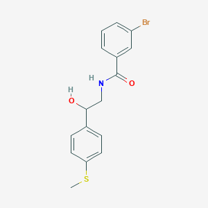 molecular formula C16H16BrNO2S B2934300 3-bromo-N-(2-hydroxy-2-(4-(methylthio)phenyl)ethyl)benzamide CAS No. 1448028-33-8
