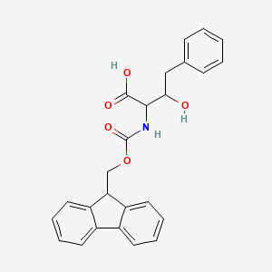 molecular formula C25H23NO5 B2934305 2-({[(9H-fluoren-9-yl)methoxy]carbonyl}amino)-3-hydroxy-4-phenylbutanoic acid CAS No. 2137462-58-7