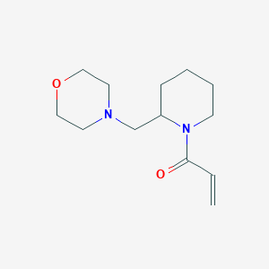 molecular formula C13H22N2O2 B2934306 1-[2-(Morpholin-4-ylmethyl)piperidin-1-yl]prop-2-en-1-one CAS No. 2286518-36-1