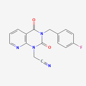 2-{3-[(4-fluorophenyl)methyl]-2,4-dioxo-1H,2H,3H,4H-pyrido[2,3-d]pyrimidin-1-yl}acetonitrile