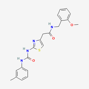 N-(2-methoxybenzyl)-2-(2-(3-(m-tolyl)ureido)thiazol-4-yl)acetamide