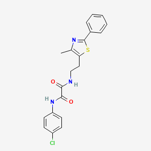 molecular formula C20H18ClN3O2S B2934314 N1-(4-chlorophenyl)-N2-(2-(4-methyl-2-phenylthiazol-5-yl)ethyl)oxalamide CAS No. 894010-03-8