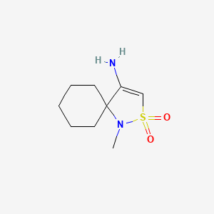 molecular formula C9H16N2O2S B2934321 4-Amino-1-methyl-2lambda6-thia-1-azaspiro[4.5]dec-3-ene-2,2-dione CAS No. 2088353-67-5