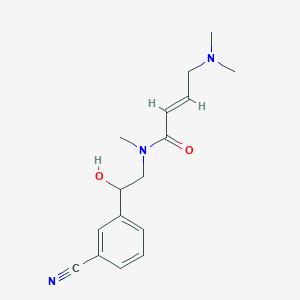 molecular formula C16H21N3O2 B2934326 (E)-N-[2-(3-Cyanophenyl)-2-hydroxyethyl]-4-(dimethylamino)-N-methylbut-2-enamide CAS No. 2411334-60-4