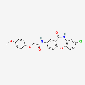 N-(8-chloro-11-oxo-10,11-dihydrodibenzo[b,f][1,4]oxazepin-2-yl)-2-(4-methoxyphenoxy)acetamide