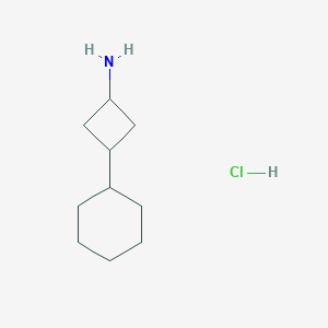 molecular formula C10H20ClN B2934330 3-环己基环丁-1-胺盐酸盐 CAS No. 1909337-43-4