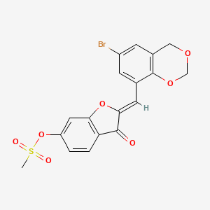 (Z)-2-((6-bromo-4H-benzo[d][1,3]dioxin-8-yl)methylene)-3-oxo-2,3-dihydrobenzofuran-6-yl methanesulfonate