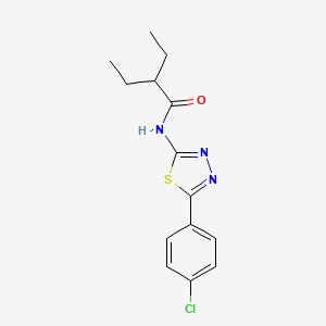 N-(5-(4-chlorophenyl)-1,3,4-thiadiazol-2-yl)-2-ethylbutanamide
