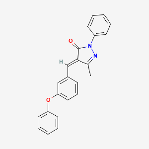 (4E)-5-methyl-4-[(3-phenoxyphenyl)methylidene]-2-phenylpyrazol-3-one