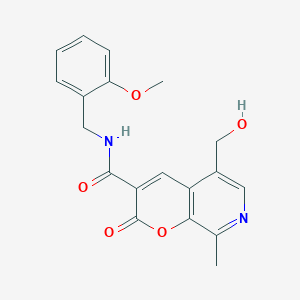 5-(hydroxymethyl)-N-(2-methoxybenzyl)-8-methyl-2-oxo-2H-pyrano[2,3-c]pyridine-3-carboxamide