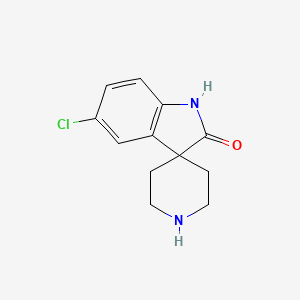 molecular formula C12H13ClN2O B2934343 5-氯螺[吲哚啉-3,4'-哌啶]-2-酮 CAS No. 1086063-33-3