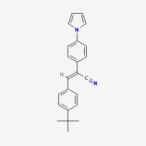 (2Z)-3-(4-tert-butylphenyl)-2-[4-(1H-pyrrol-1-yl)phenyl]prop-2-enenitrile