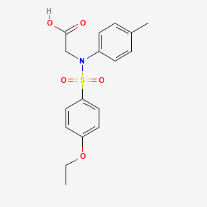 molecular formula C17H19NO5S B2934346 N-[(4-乙氧基苯基)磺酰基]-N-(4-甲基苯基)甘氨酸 CAS No. 331750-12-0