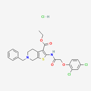 Ethyl 6-benzyl-2-(2-(2,4-dichlorophenoxy)acetamido)-4,5,6,7-tetrahydrothieno[2,3-c]pyridine-3-carboxylate hydrochloride