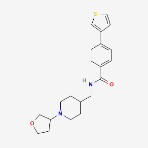 N-((1-(tetrahydrofuran-3-yl)piperidin-4-yl)methyl)-4-(thiophen-3-yl)benzamide