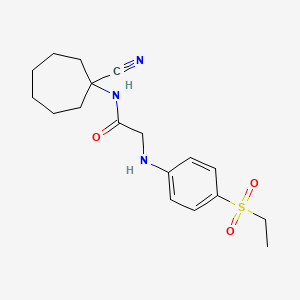 N-(1-cyanocycloheptyl)-2-{[4-(ethanesulfonyl)phenyl]amino}acetamide