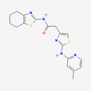 2-(2-((4-methylpyridin-2-yl)amino)thiazol-4-yl)-N-(4,5,6,7-tetrahydrobenzo[d]thiazol-2-yl)acetamide