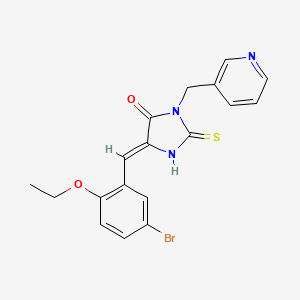 5-[(5-bromo-2-ethoxyphenyl)methylene]-3-(3-pyridinylmethyl)-2-thioxotetrahydro-4H-imidazol-4-one