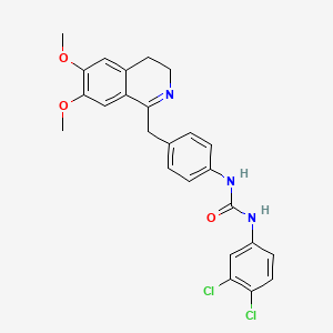molecular formula C25H23Cl2N3O3 B2934399 1-(3,4-二氯苯基)-3-[4-[(6,7-二甲氧基-3,4-二氢异喹啉-1-基)甲基]苯基]脲 CAS No. 1024375-31-2