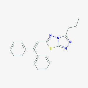 molecular formula C20H18N4S B293440 6-(2,2-Diphenylvinyl)-3-propyl[1,2,4]triazolo[3,4-b][1,3,4]thiadiazole 