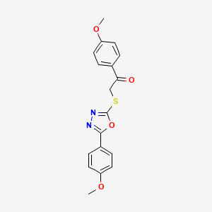 1-(4-Methoxyphenyl)-2-{[5-(4-methoxyphenyl)-1,3,4-oxadiazol-2-yl]sulfanyl}-1-ethanone