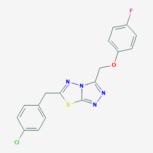 6-(4-Chlorobenzyl)-3-[(4-fluorophenoxy)methyl][1,2,4]triazolo[3,4-b][1,3,4]thiadiazole