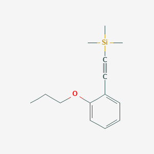 molecular formula C14H20OSi B2934415 三甲基[2-(2-丙氧苯基)乙炔基]硅烷 CAS No. 2031260-51-0