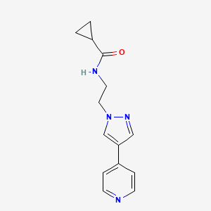 N-{2-[4-(pyridin-4-yl)-1H-pyrazol-1-yl]ethyl}cyclopropanecarboxamide