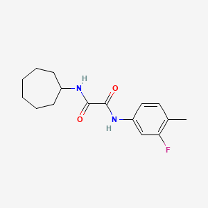 N-cycloheptyl-N'-(3-fluoro-4-methylphenyl)oxamide