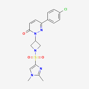 6-(4-Chlorophenyl)-2-[1-(1,2-dimethylimidazol-4-yl)sulfonylazetidin-3-yl]pyridazin-3-one