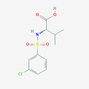 (2S)-2-[(3-chlorophenyl)sulfonylamino]-3-methylbutanoic acid