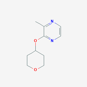 molecular formula C10H14N2O2 B2934435 2-Methyl-3-(oxan-4-yloxy)pyrazine CAS No. 2175978-33-1