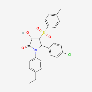 5-(4-chlorophenyl)-1-(4-ethylphenyl)-3-hydroxy-4-(4-methylbenzenesulfonyl)-2,5-dihydro-1H-pyrrol-2-one