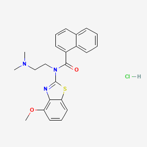 molecular formula C23H24ClN3O2S B2934451 N-(2-(dimethylamino)ethyl)-N-(4-methoxybenzo[d]thiazol-2-yl)-1-naphthamide hydrochloride CAS No. 1216420-83-5