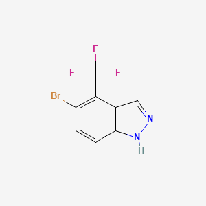 molecular formula C8H4BrF3N2 B2934455 5-溴-4-(三氟甲基)-1H-吲唑 CAS No. 1385821-29-3