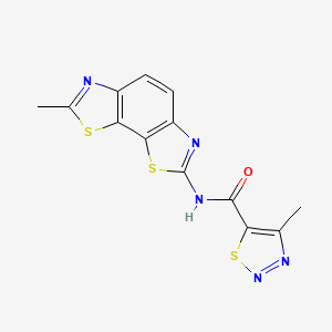 4-methyl-N-(7-methyl-[1,3]thiazolo[4,5-g][1,3]benzothiazol-2-yl)thiadiazole-5-carboxamide