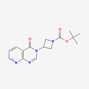 molecular formula C15H18N4O3 B2934464 Tert-butyl 3-(4-oxopyrido[2,3-d]pyrimidin-3-yl)azetidine-1-carboxylate CAS No. 2380078-09-9