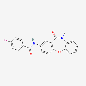 4-fluoro-N-(10-methyl-11-oxo-10,11-dihydrodibenzo[b,f][1,4]oxazepin-2-yl)benzamide