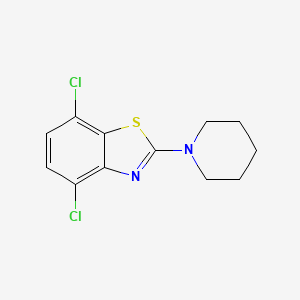 molecular formula C12H12Cl2N2S B2934470 4,7-Dichloro-2-(piperidin-1-yl)benzo[d]thiazole CAS No. 863001-29-0