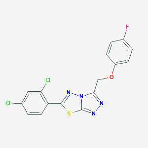 6-(2,4-Dichlorophenyl)-3-[(4-fluorophenoxy)methyl][1,2,4]triazolo[3,4-b][1,3,4]thiadiazole