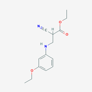 Ethyl 2-cyano-3-[(3-ethoxyphenyl)amino]propanoate