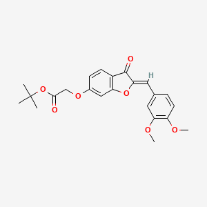 (Z)-tert-butyl 2-((2-(3,4-dimethoxybenzylidene)-3-oxo-2,3-dihydrobenzofuran-6-yl)oxy)acetate