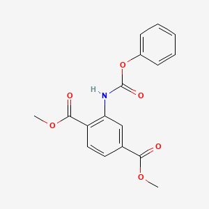 molecular formula C17H15NO6 B2934505 Dimethyl 2-[(phenoxycarbonyl)amino]terephthalate CAS No. 448241-35-8