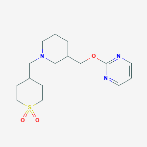 4-[[3-(Pyrimidin-2-yloxymethyl)piperidin-1-yl]methyl]thiane 1,1-dioxide