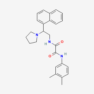 N'-(3,4-dimethylphenyl)-N-[2-(naphthalen-1-yl)-2-(pyrrolidin-1-yl)ethyl]ethanediamide