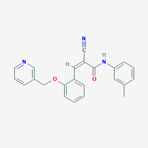 (Z)-2-cyano-N-(3-methylphenyl)-3-[2-(pyridin-3-ylmethoxy)phenyl]prop-2-enamide