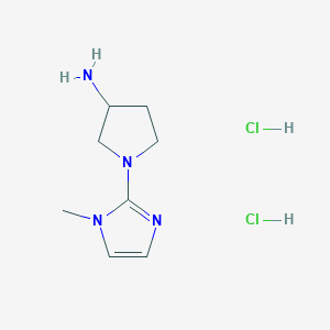 1-(1-Methylimidazol-2-yl)pyrrolidin-3-amine;dihydrochloride