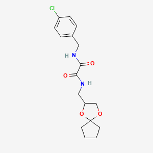 N1-(1,4-dioxaspiro[4.4]nonan-2-ylmethyl)-N2-(4-chlorobenzyl)oxalamide