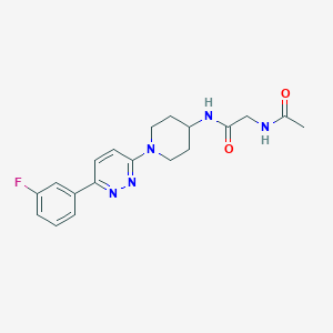 molecular formula C19H22FN5O2 B2934538 N~2~-acetyl-N~1~-{1-[6-(3-fluorophenyl)pyridazin-3-yl]piperidin-4-yl}glycinamide CAS No. 1396768-23-2