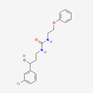 molecular formula C18H21ClN2O3 B2934541 1-(3-(3-Chlorophenyl)-3-hydroxypropyl)-3-(2-phenoxyethyl)urea CAS No. 2034351-98-7